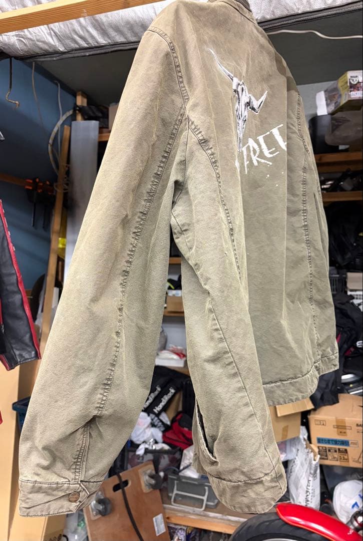 古着LEVI'Sリーバイスダックミリタリージャケット裏ボアカーキモスグリーンXL