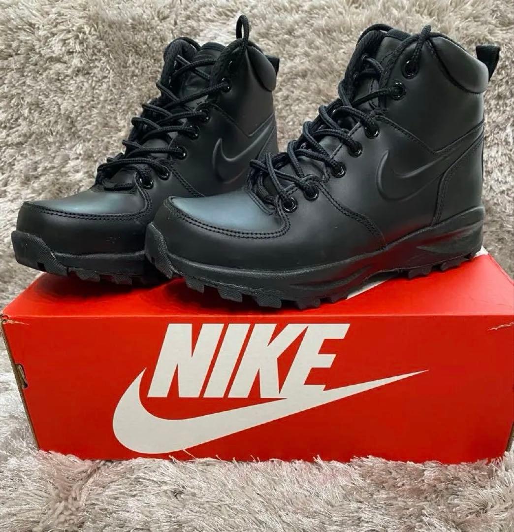 NIKE マノア レザー ブーツ 23.5シューズ ハイカット スニーカー 黒