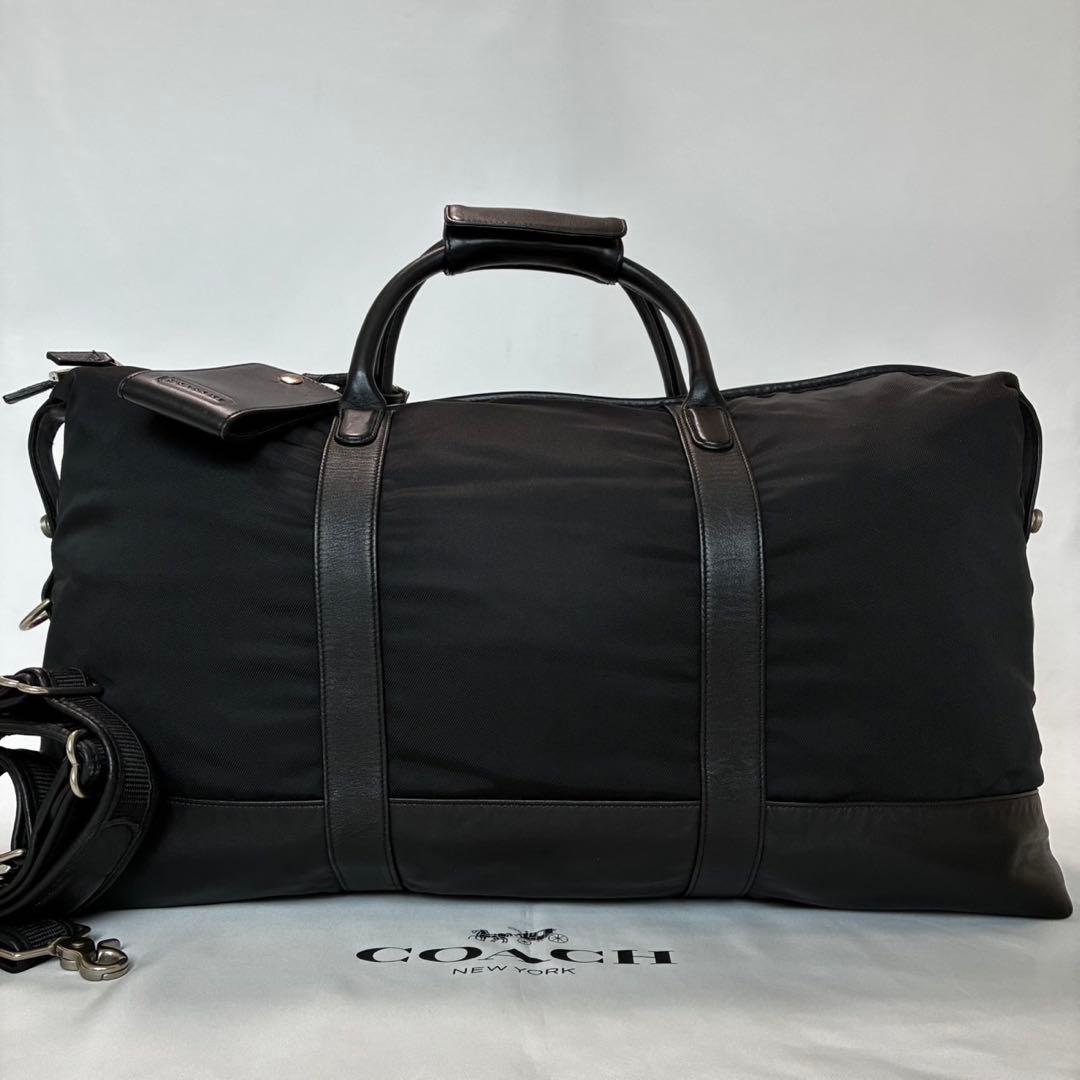 【美品/南京錠/鍵付き】コーチ 5497 2way ビジネスバッグ 肩掛け 黒