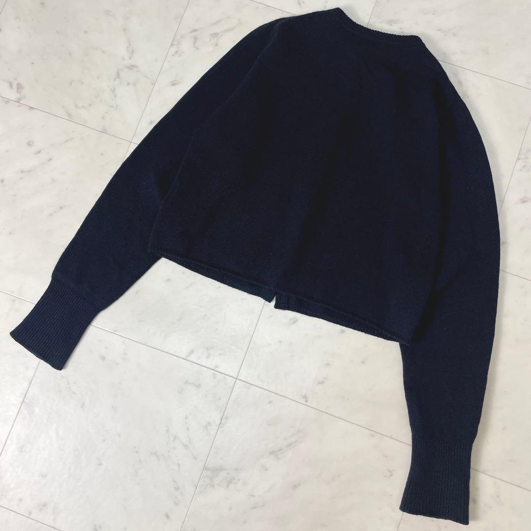 専用【極美品】フレームワーク 24AW 圧縮ウールクルーネックカーディガン紺 F