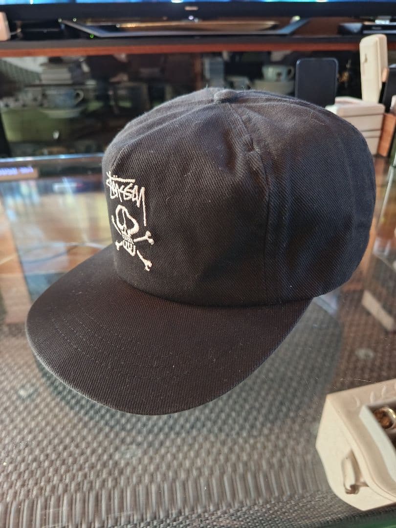 ZZZ/極稀少Old Stussy デッドストック/スカル刺繍 キャップ