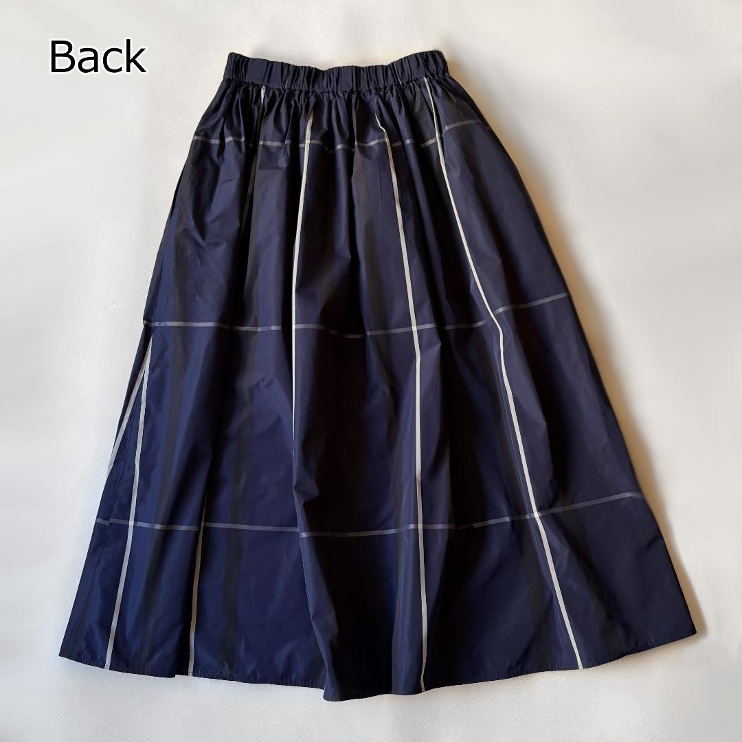 チェック タフタ ギャザースカート　size38　UNITED ARROWS
