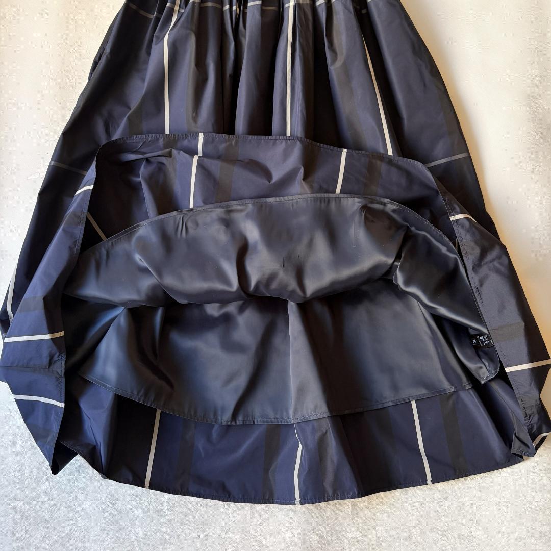 チェック タフタ ギャザースカート　size38　UNITED ARROWS