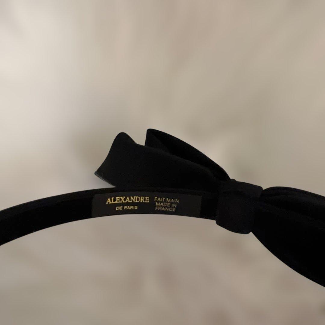 美品　ALEXANDRE DE PARIS サテン リボン カチューシャ