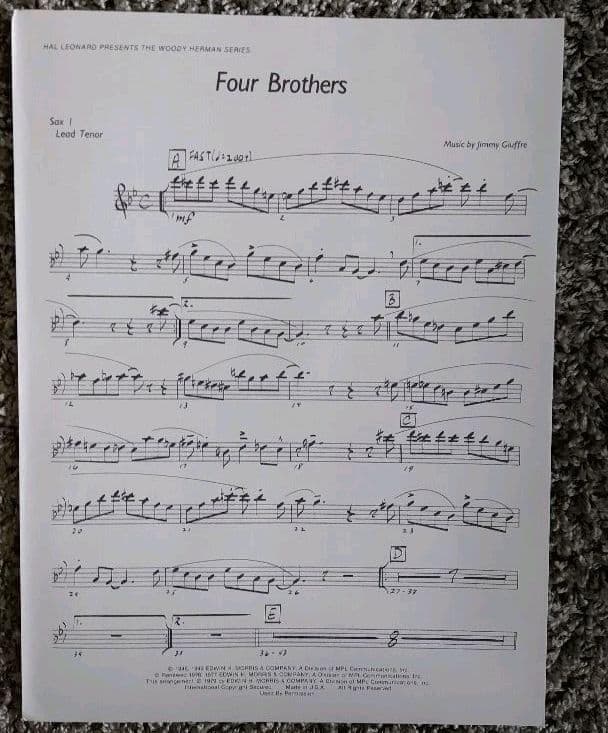 ビッグバンド譜Four Brothers/Woody Herman Orch.