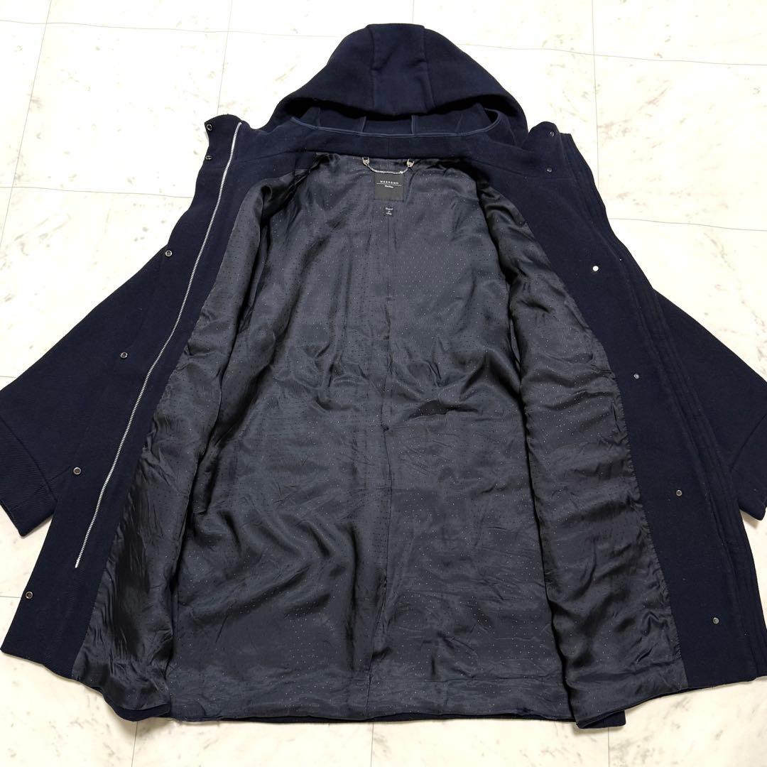 Max Mara WEEKEND Aライン ポンチョ風 フード付き ウールコート