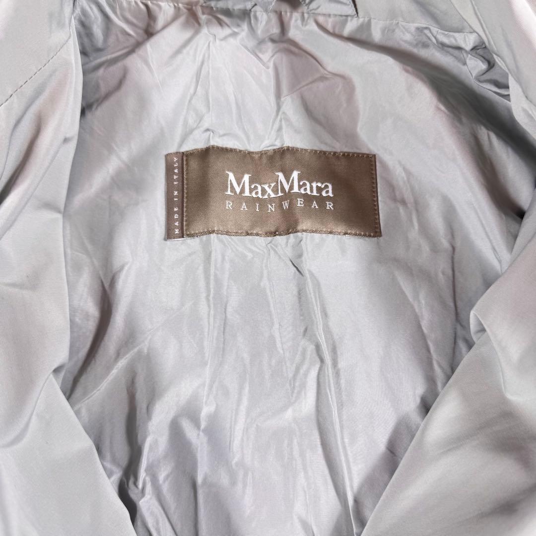 希少 美品 大きいサイズ MaxMara トレンチコート　春レインウェア　銀タグ