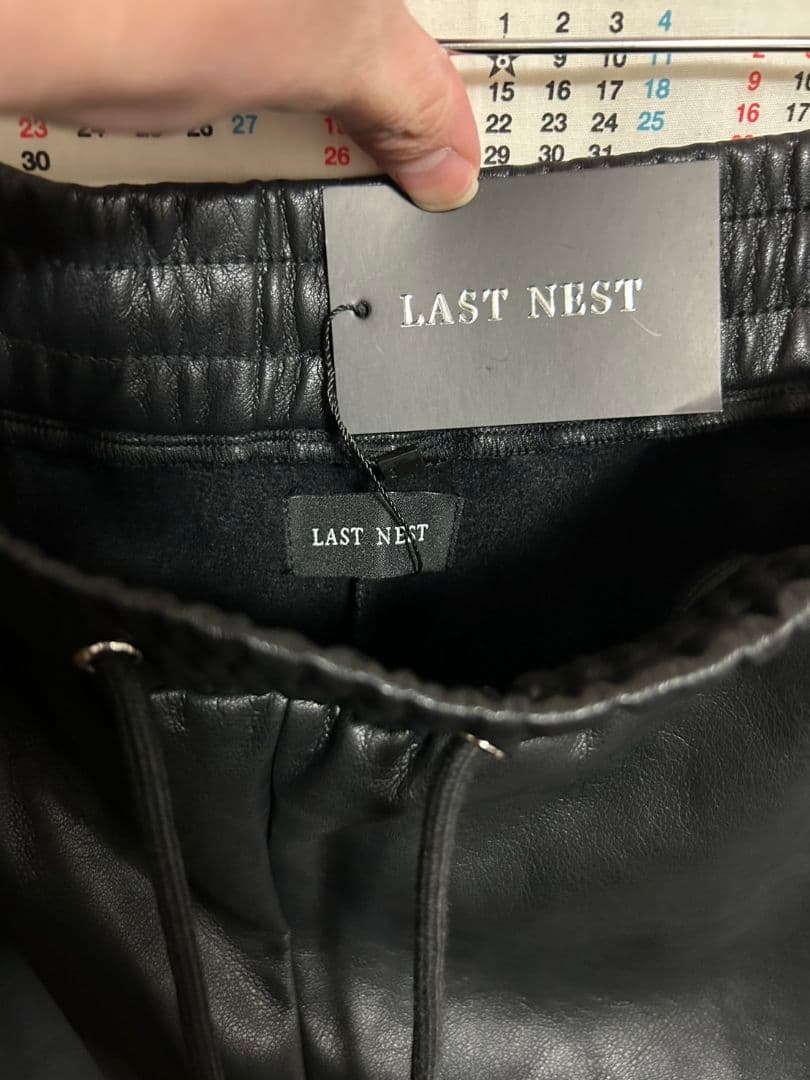 【超激シブ・即完売モデル】LASTNEST レザートラック　パンツ　XL　黒