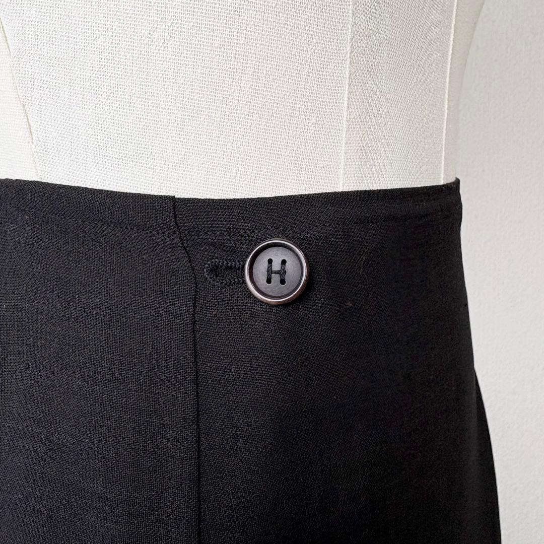 HERMES マルジェラ期 ラップスカート ロング丈 Hボタン スリット タイト