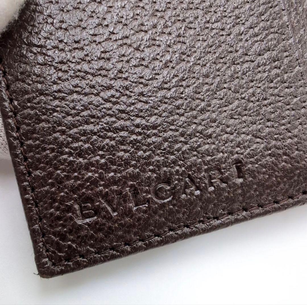 BVLGARI　ブルガリ　ロゴマニア　折り財布　Wホック　キャンバス　ブラウン