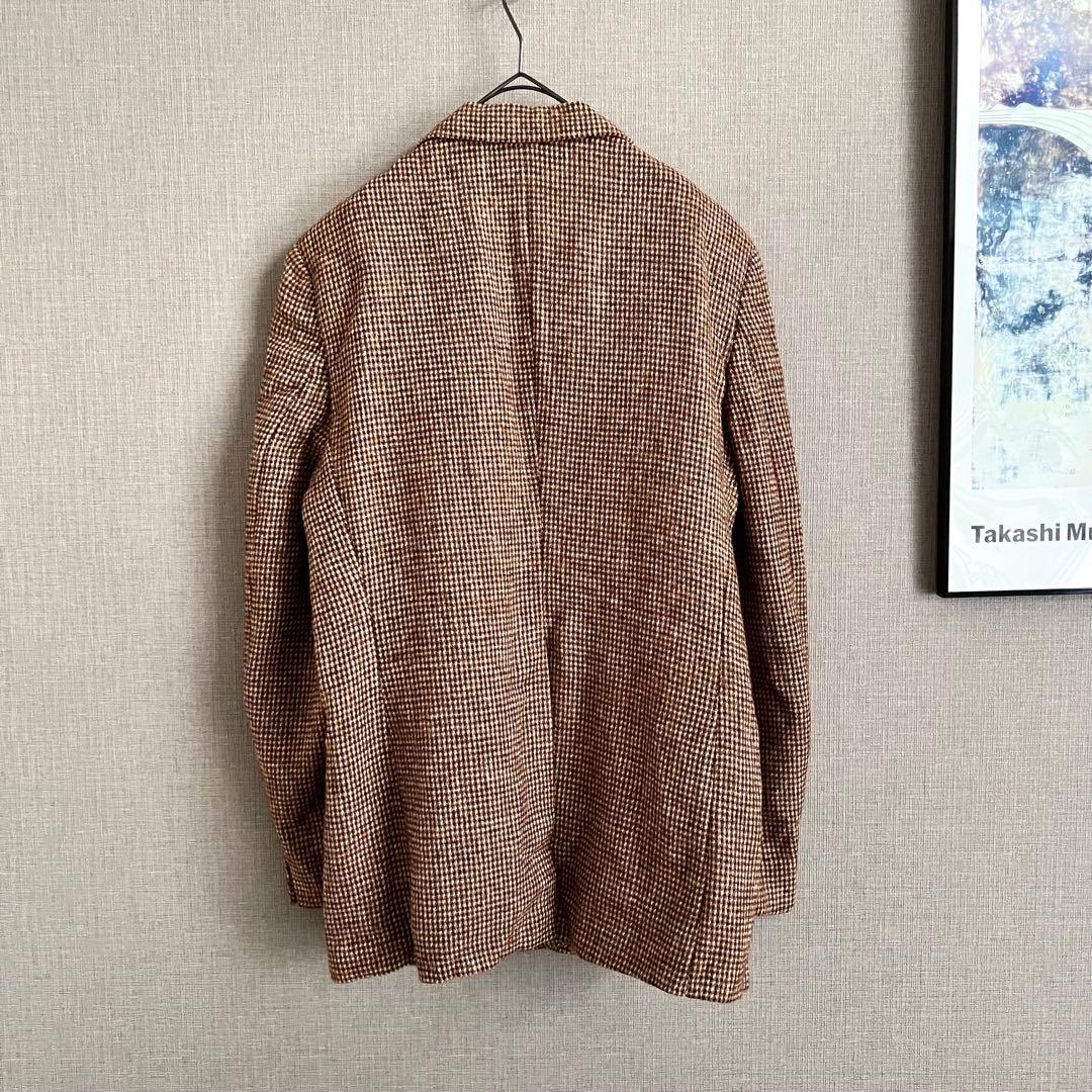 Harris Tweed テーラードジャケット ブラウン 千鳥 ヴィンテージ