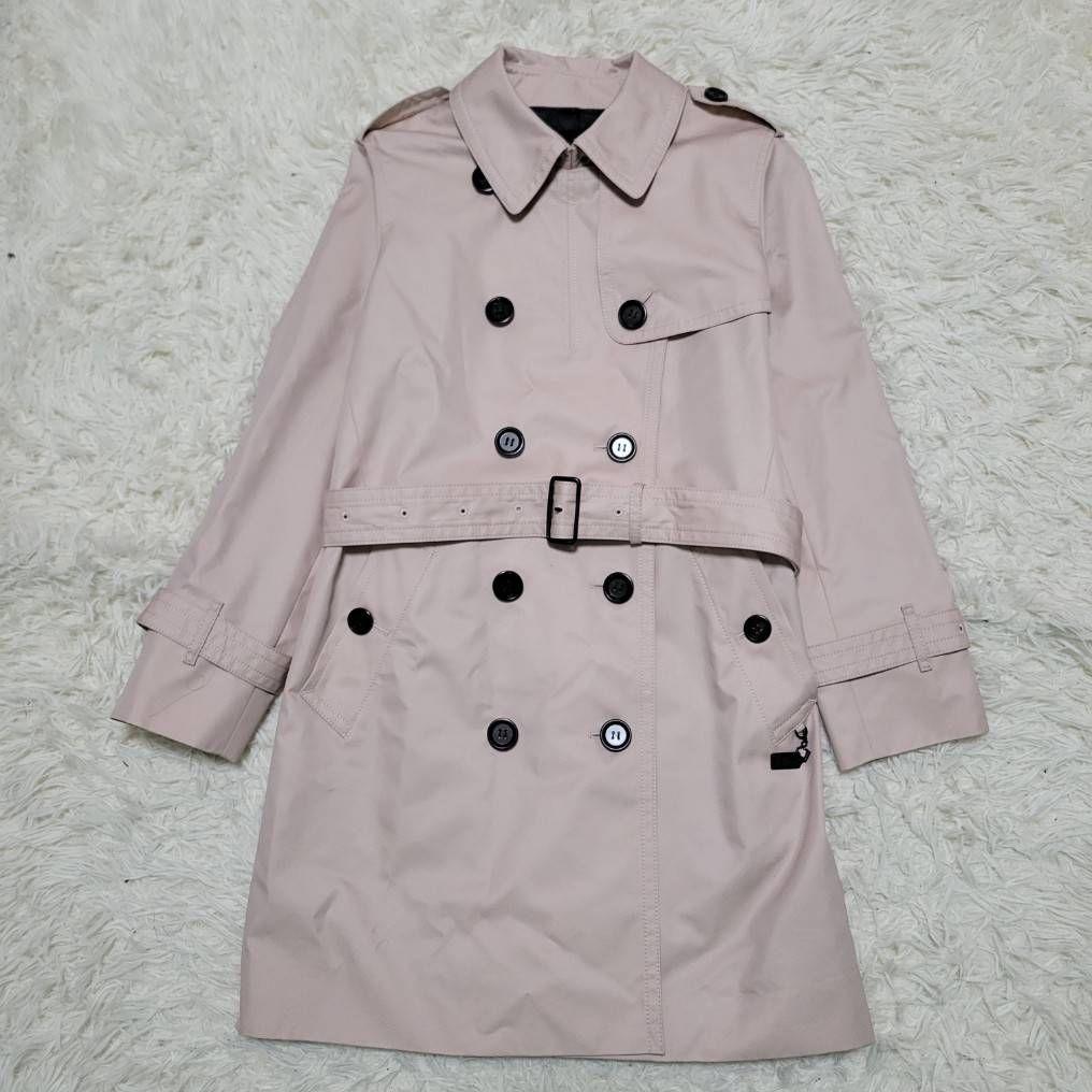極美品☆COACH　トレンチコート　シグネチャー　総柄　ベルト　チャーム付