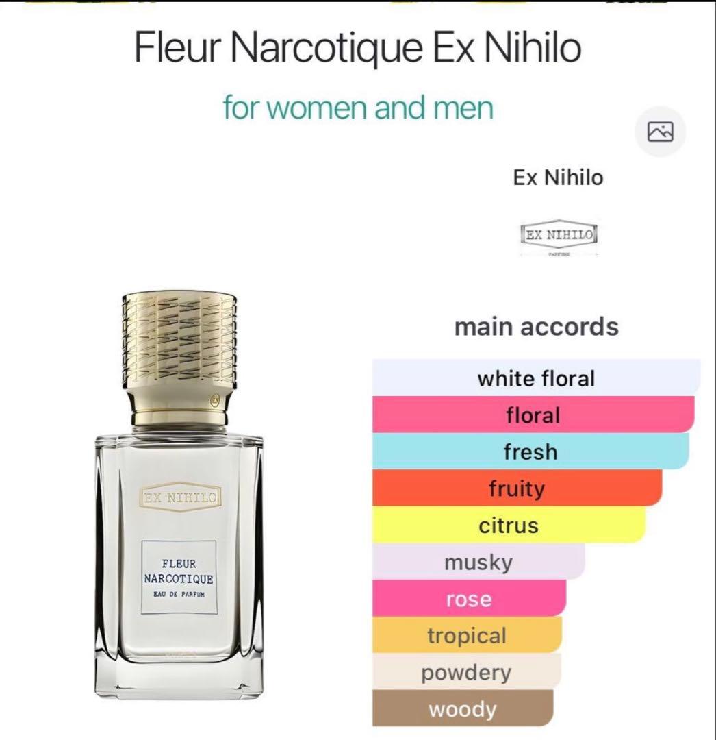 日本入手困難　Ex Nihiloイクスニヒロ フルールナルコティック 7.5ml