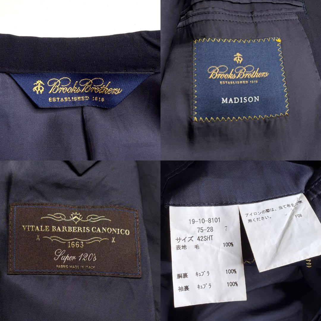 Brooks Brothers MADISON カノニコ 金ボタン 紺ブレ 42
