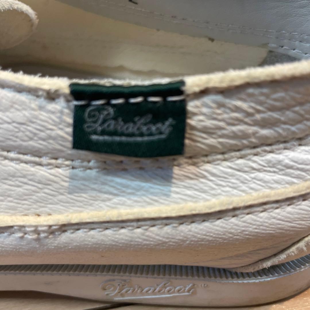 ひでまんParaboot ホワイト レザー スニーカー