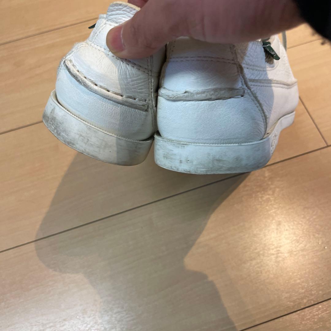 ひでまんParaboot ホワイト レザー スニーカー