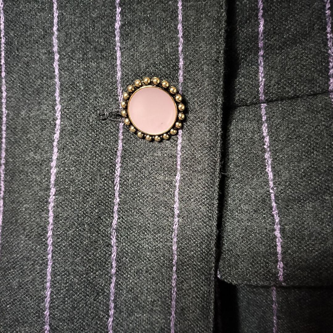 FENDI フェンディ ダブルチェスターコート ストライプ ウール