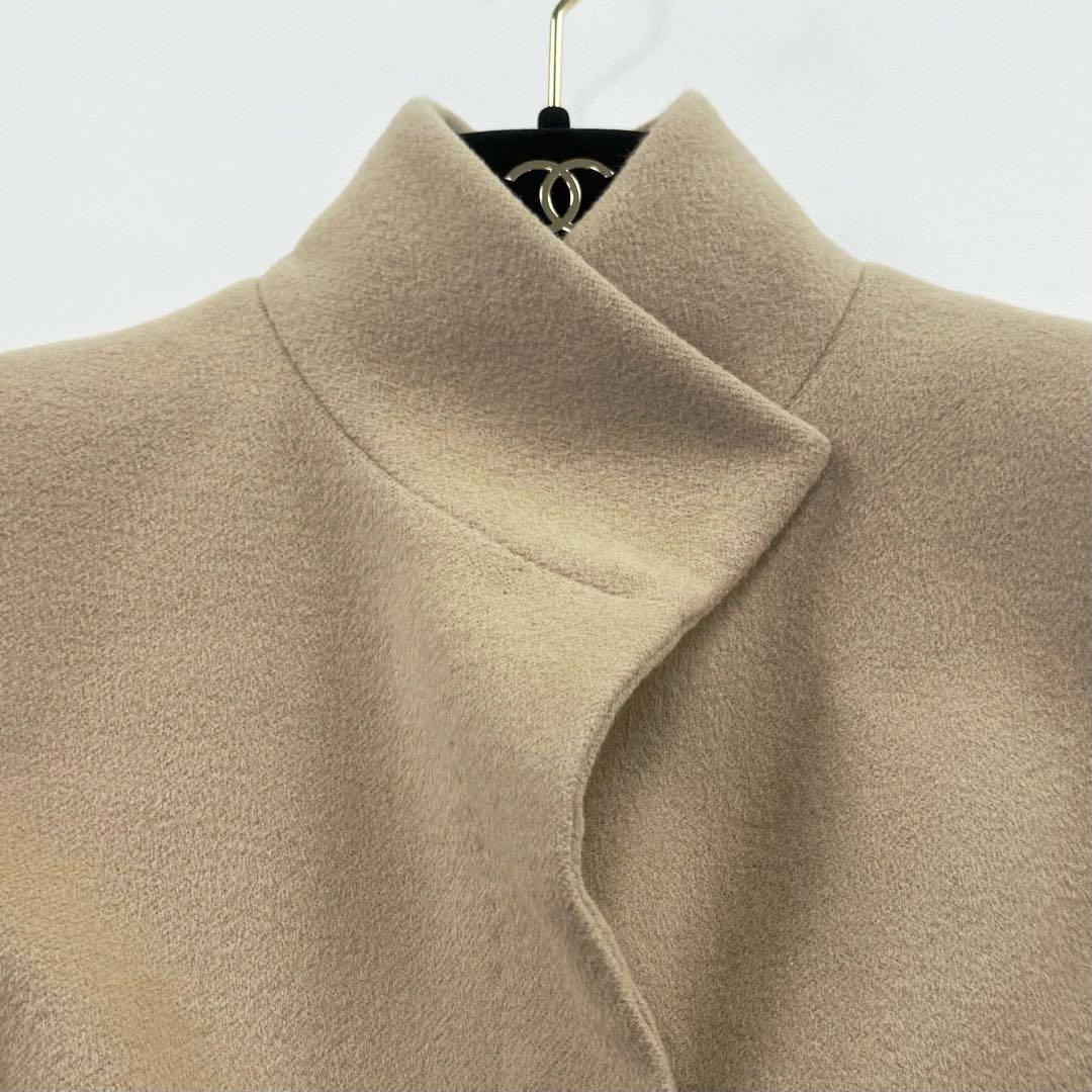美品✨アナイ 高級アンゴラ混 ベルテッドコート スタンドカラー 比翼 ベージュ