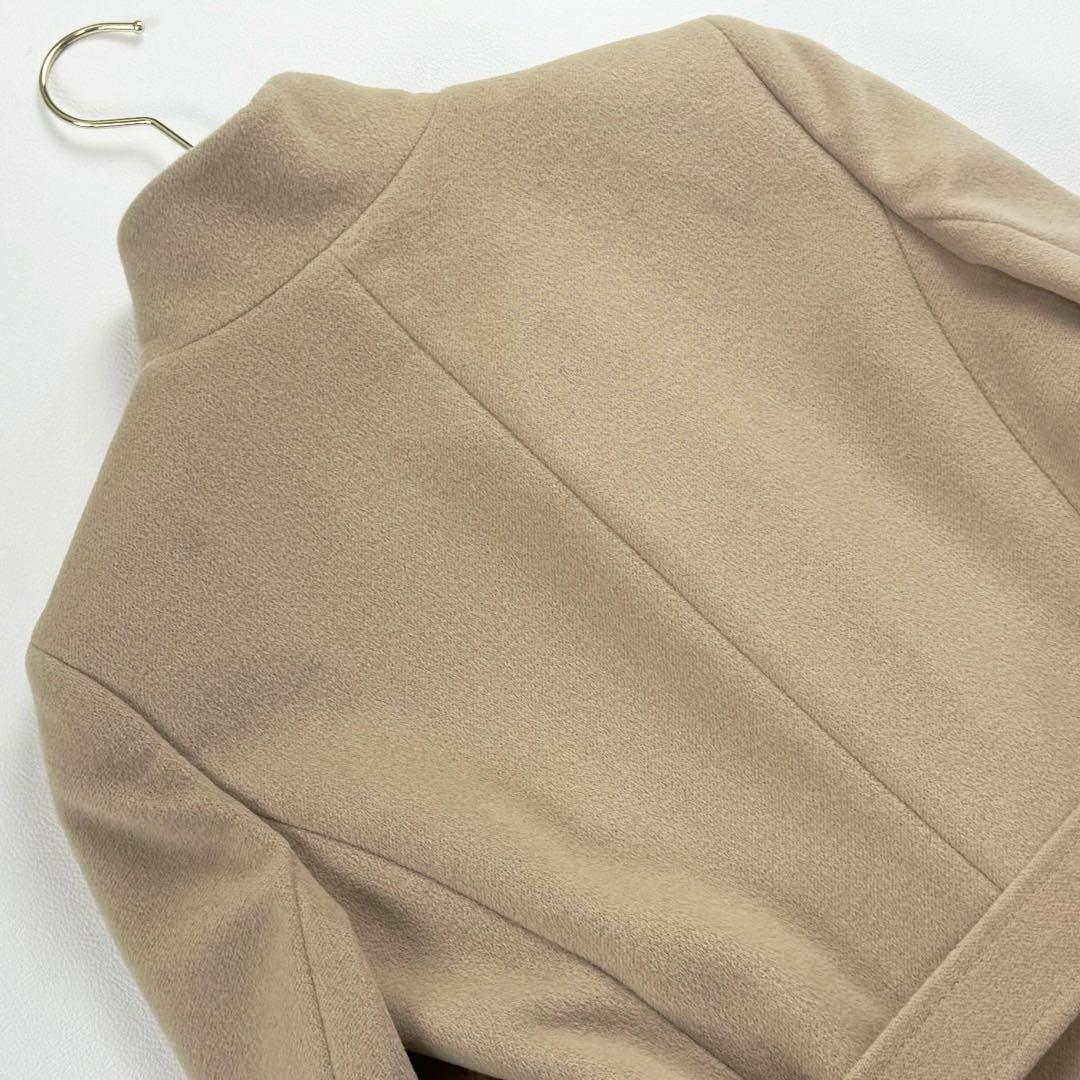 美品✨アナイ 高級アンゴラ混 ベルテッドコート スタンドカラー 比翼 ベージュ