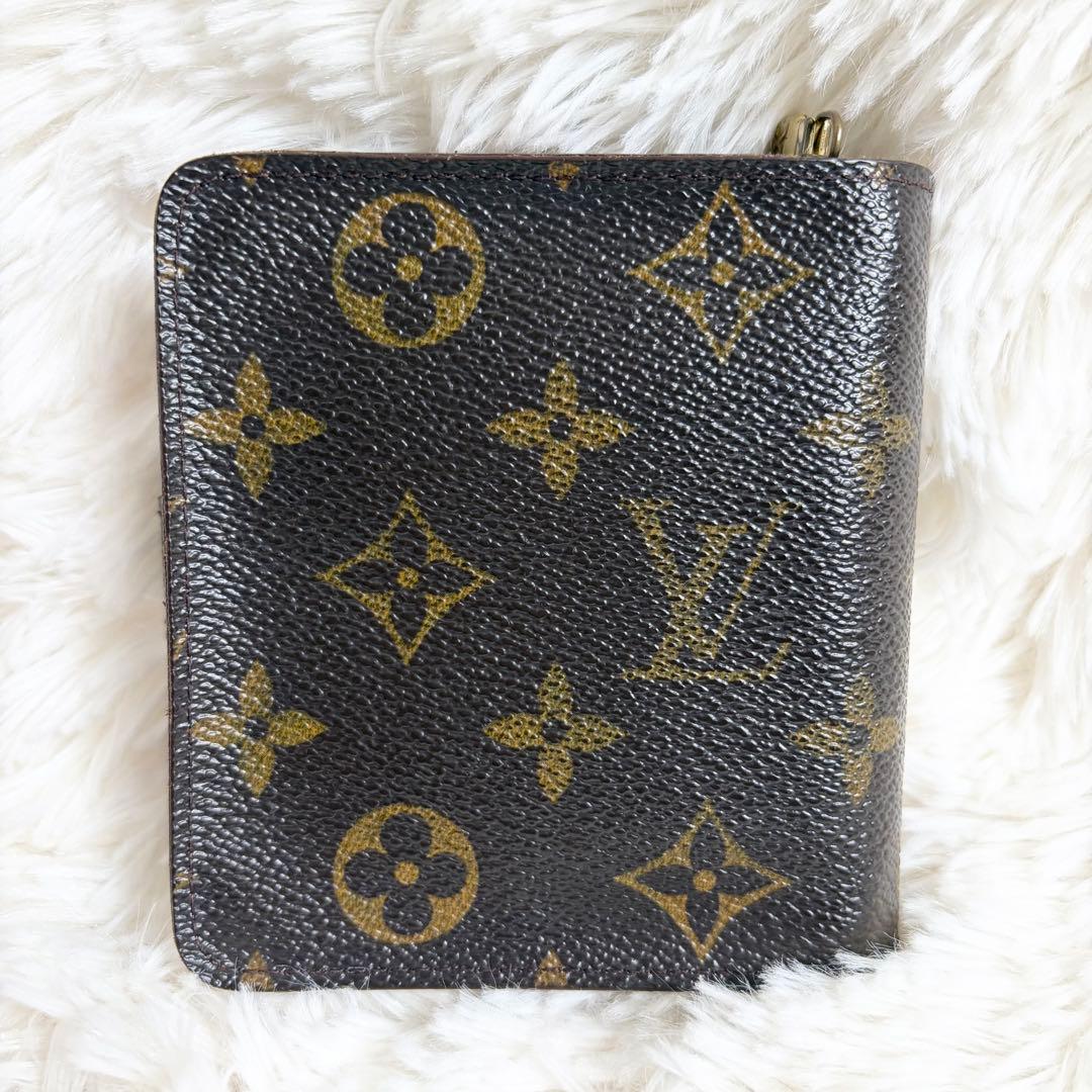 【外観美品】ルイヴィトン モノグラム コンパクトジップ 二つ折り財布