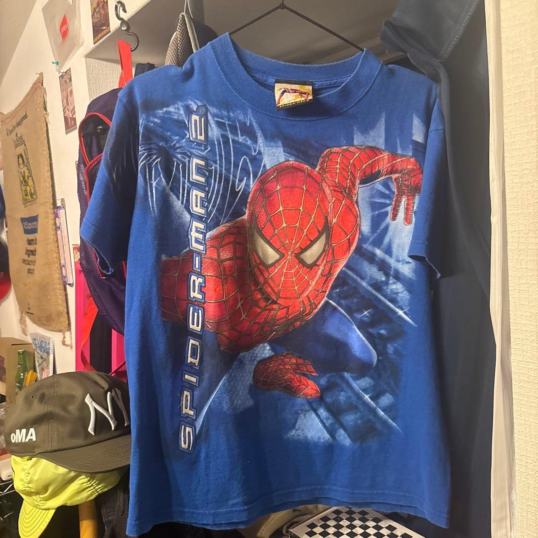 激レア 00s Spyder-Man2”スパイダーマン”ムービーTシャツ ナード