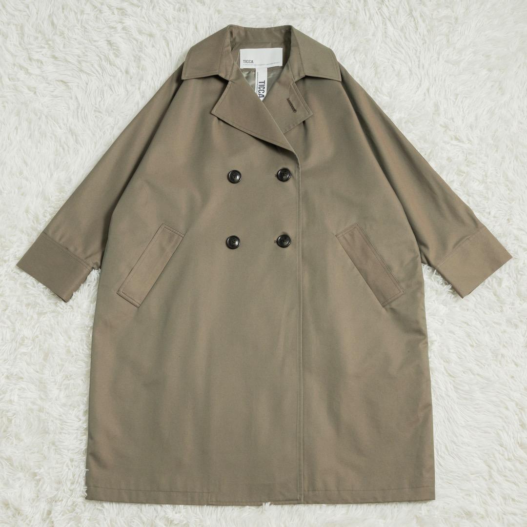 美品 TICCA ティッカ HPS別注 2025年 トレンチテントコート カーキ