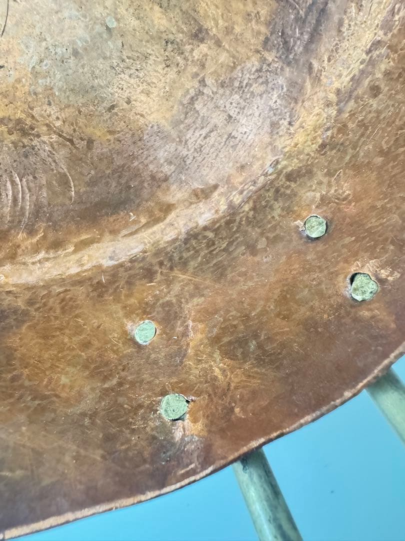 銅製片手鍋 小型 浅型 真鍮ハンドル
