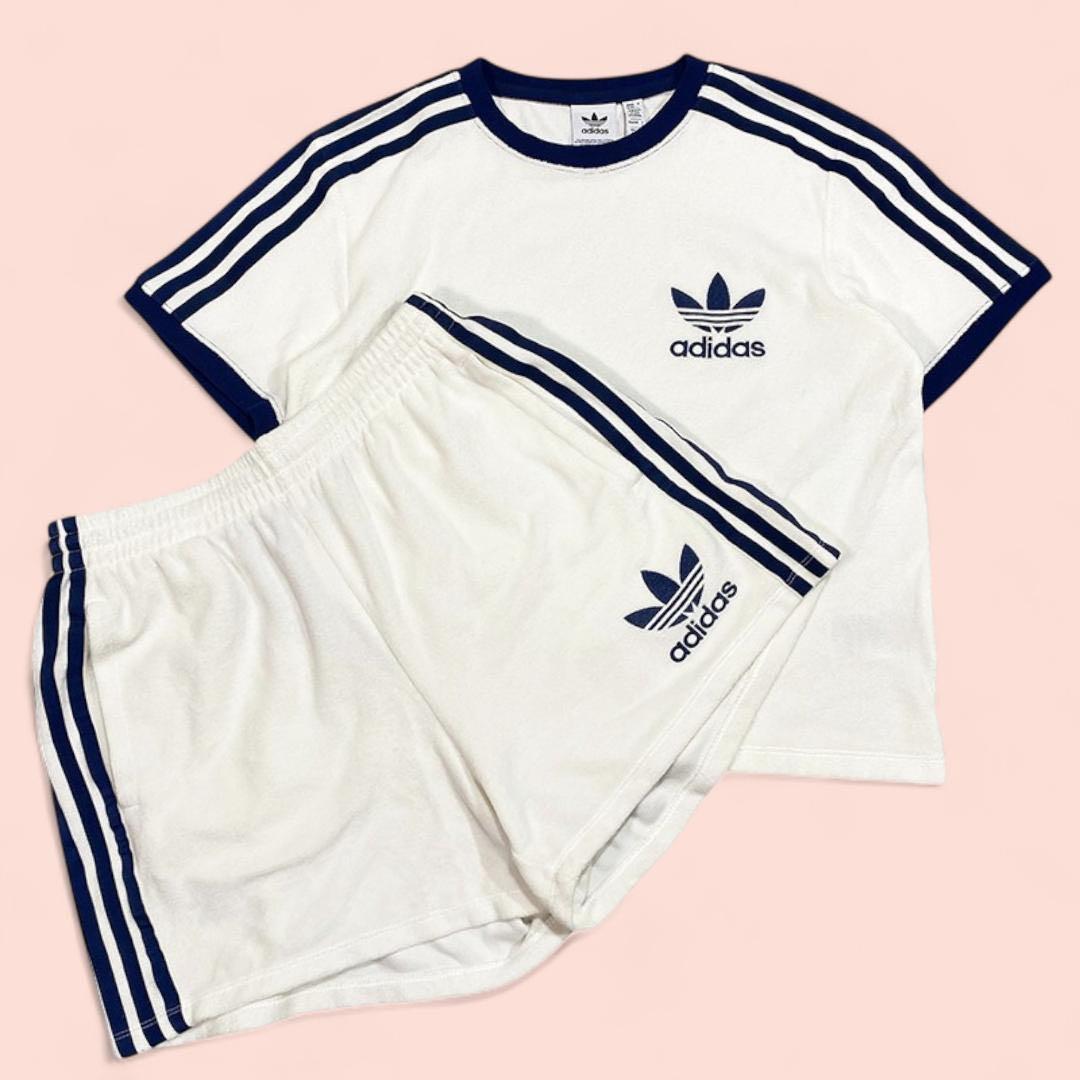 【セットアップ】アディダスadidas テリースリーストライプス タオル地