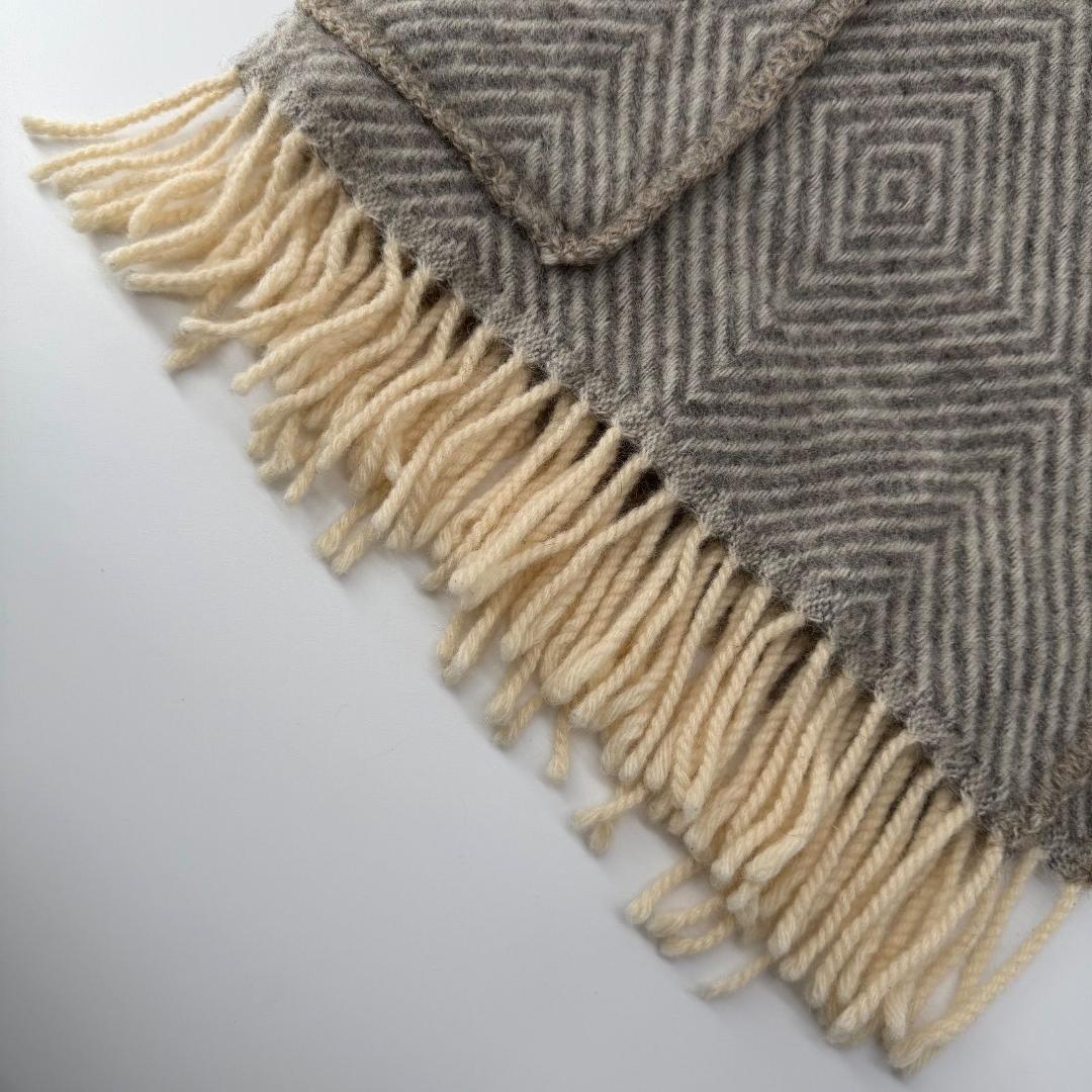 15466✨美品✨ラプアンカンクリ HEMLIN ウール ストール ヘリンボーン
