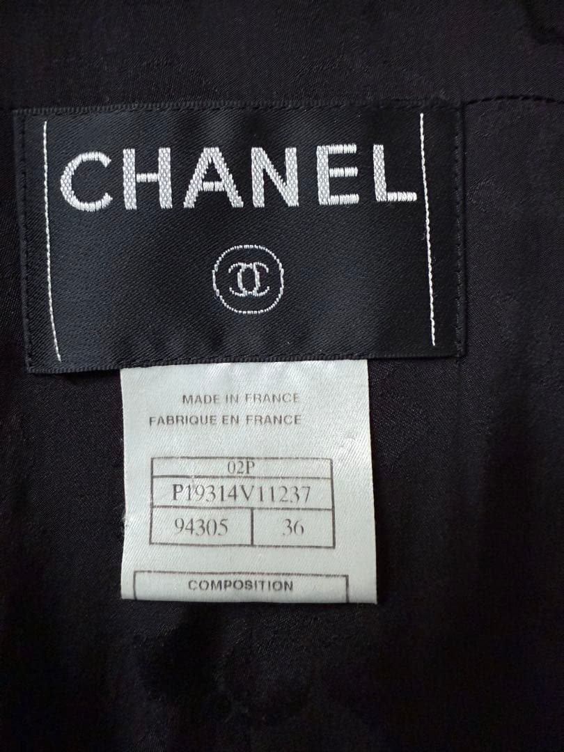 CHANEL ブラック ロングコート
