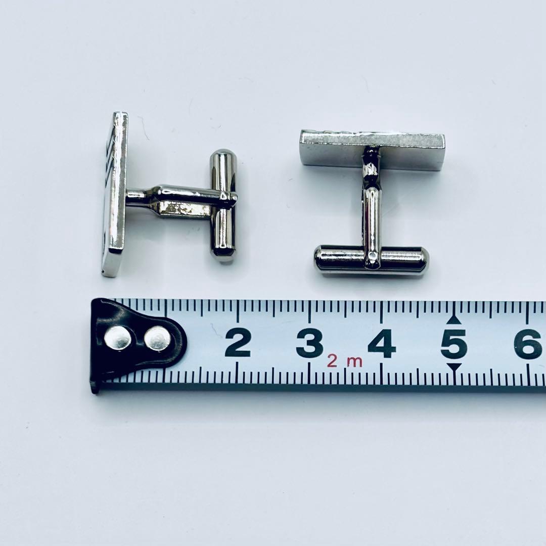 【美品】バーバリー カフリンクス シルバー スクエア ナイト&チェック柄 希少