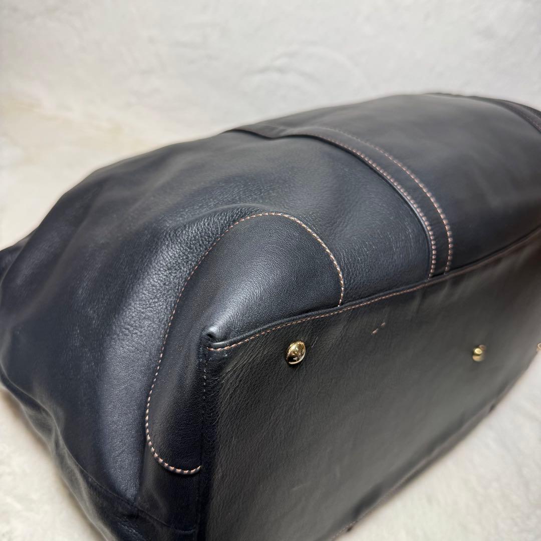 美品　キタムラ　レザー　ボストンバック　黒