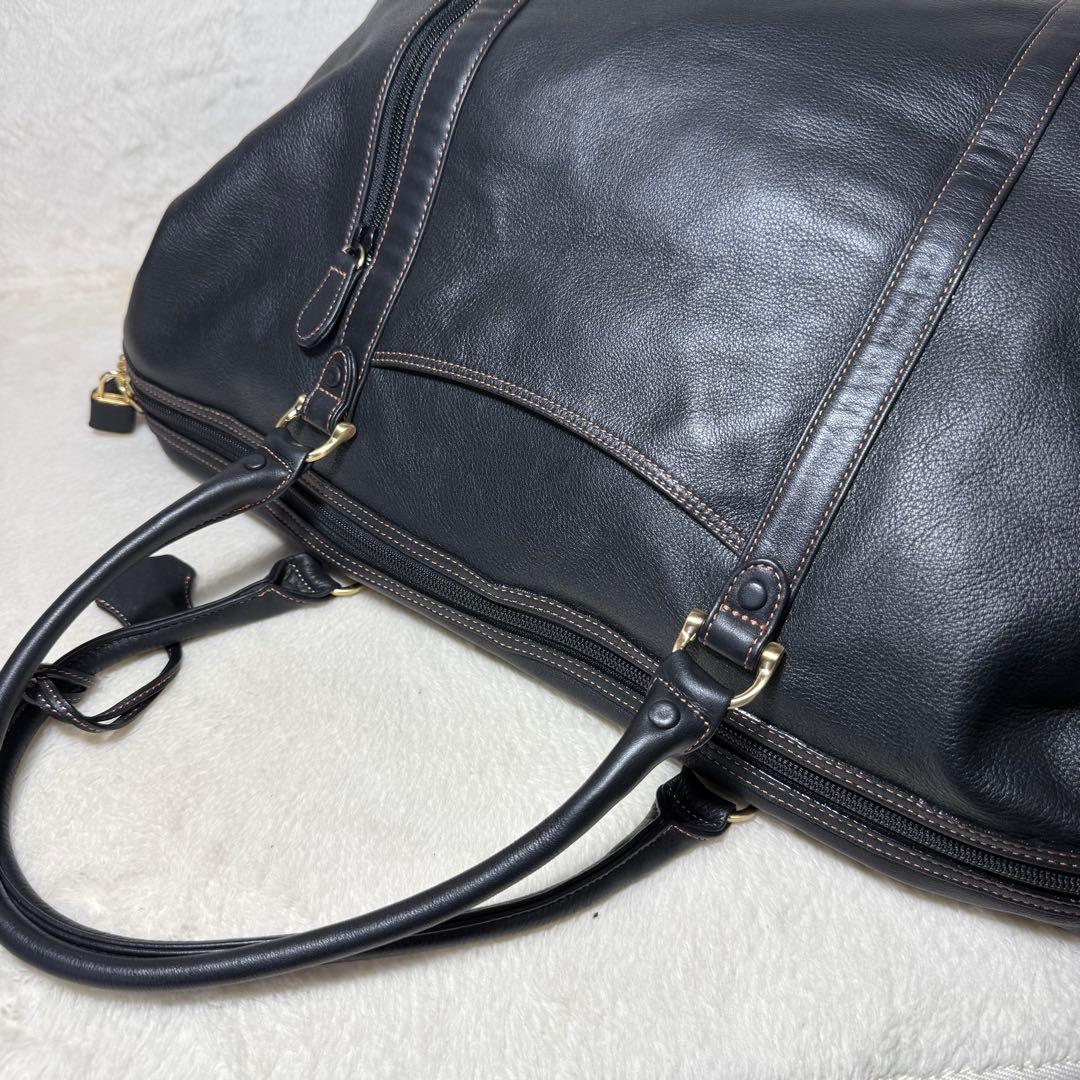 美品　キタムラ　レザー　ボストンバック　黒