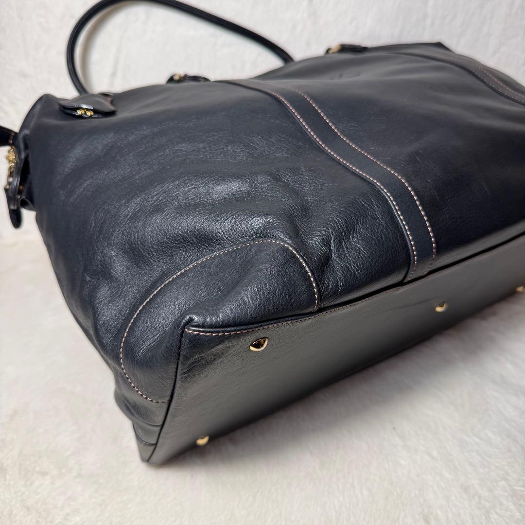 美品　キタムラ　レザー　ボストンバック　黒