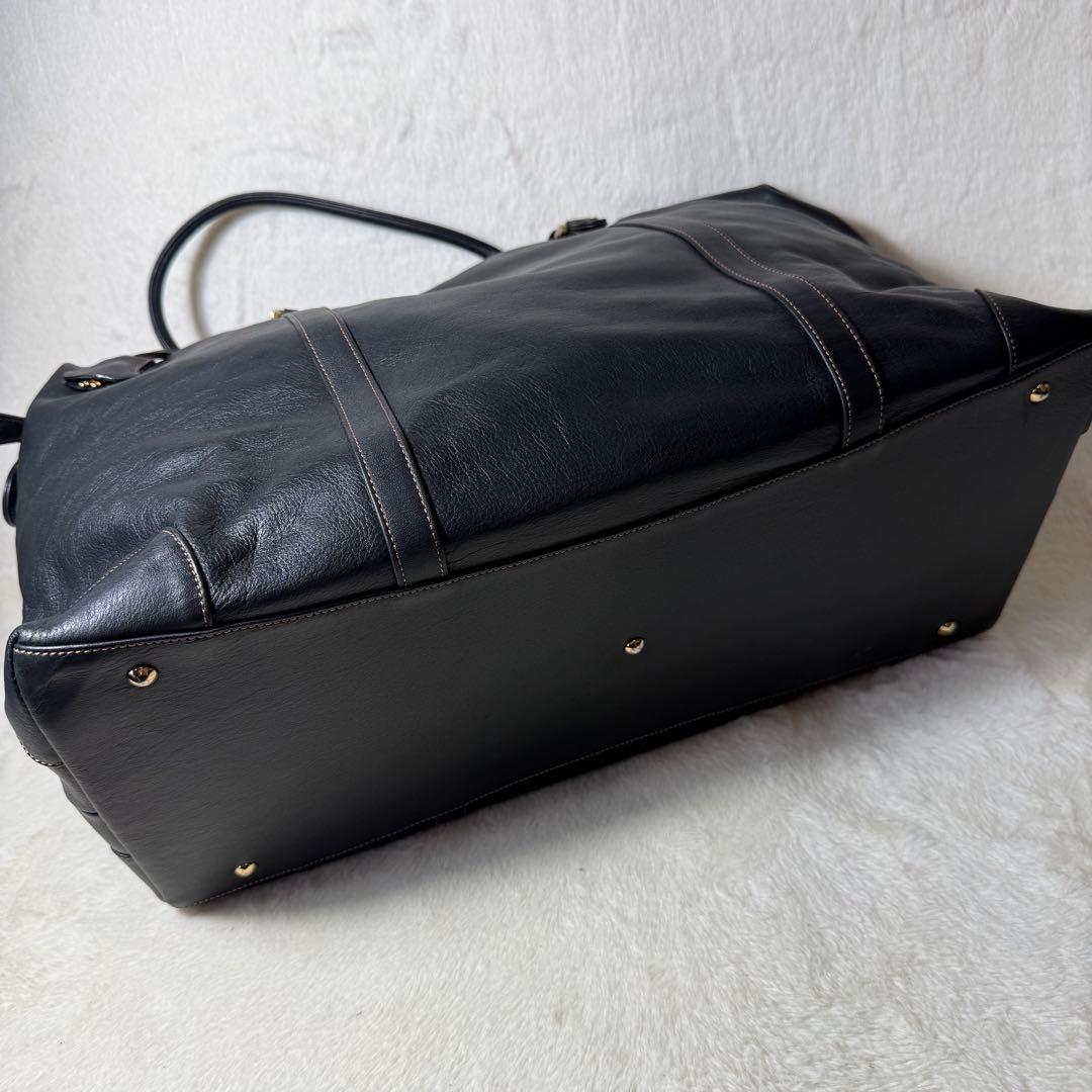 美品　キタムラ　レザー　ボストンバック　黒