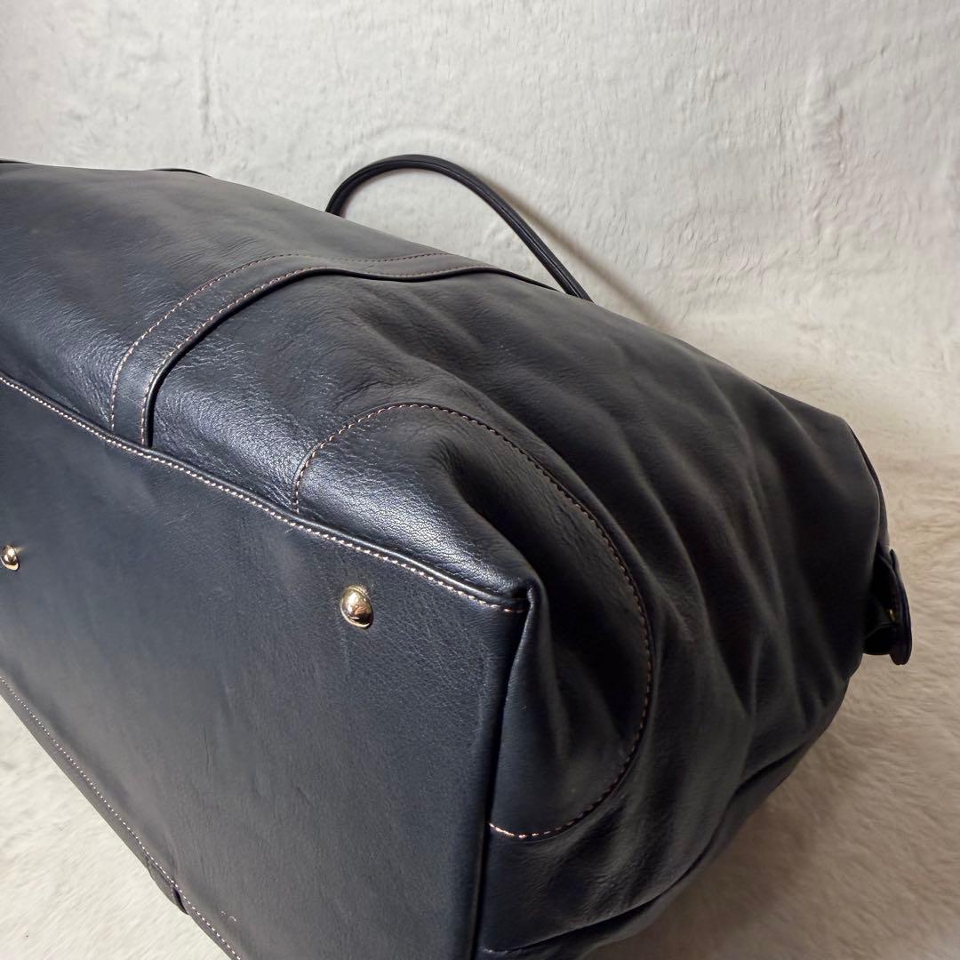 美品　キタムラ　レザー　ボストンバック　黒