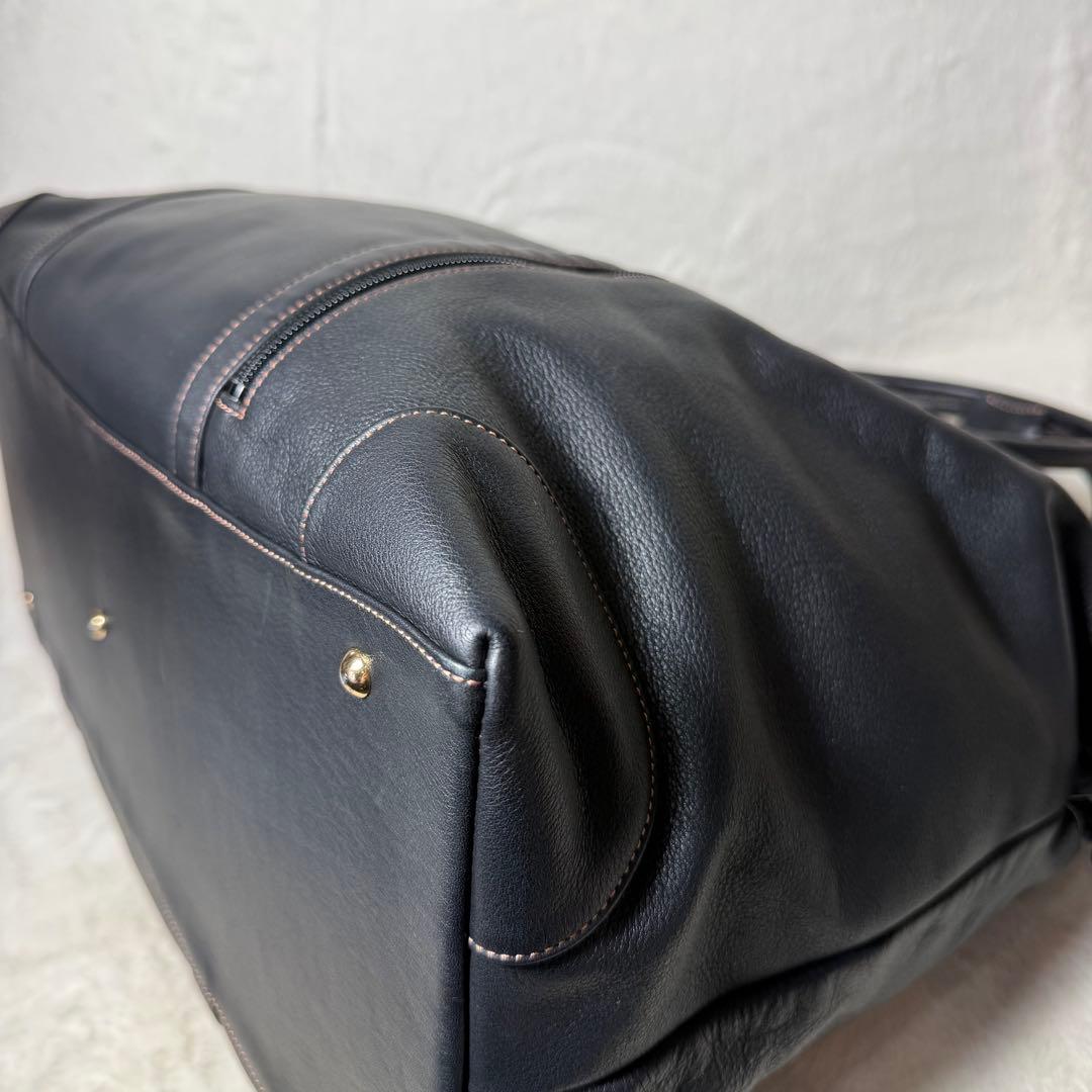 美品　キタムラ　レザー　ボストンバック　黒