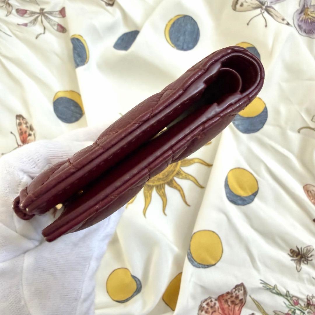 美品⭐︎Dior Caro Dahlia ウォレット　カナージュ カーフスキン