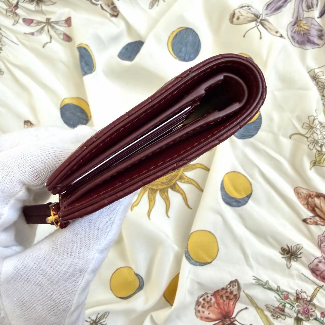 美品⭐︎Dior Caro Dahlia ウォレット　カナージュ カーフスキン