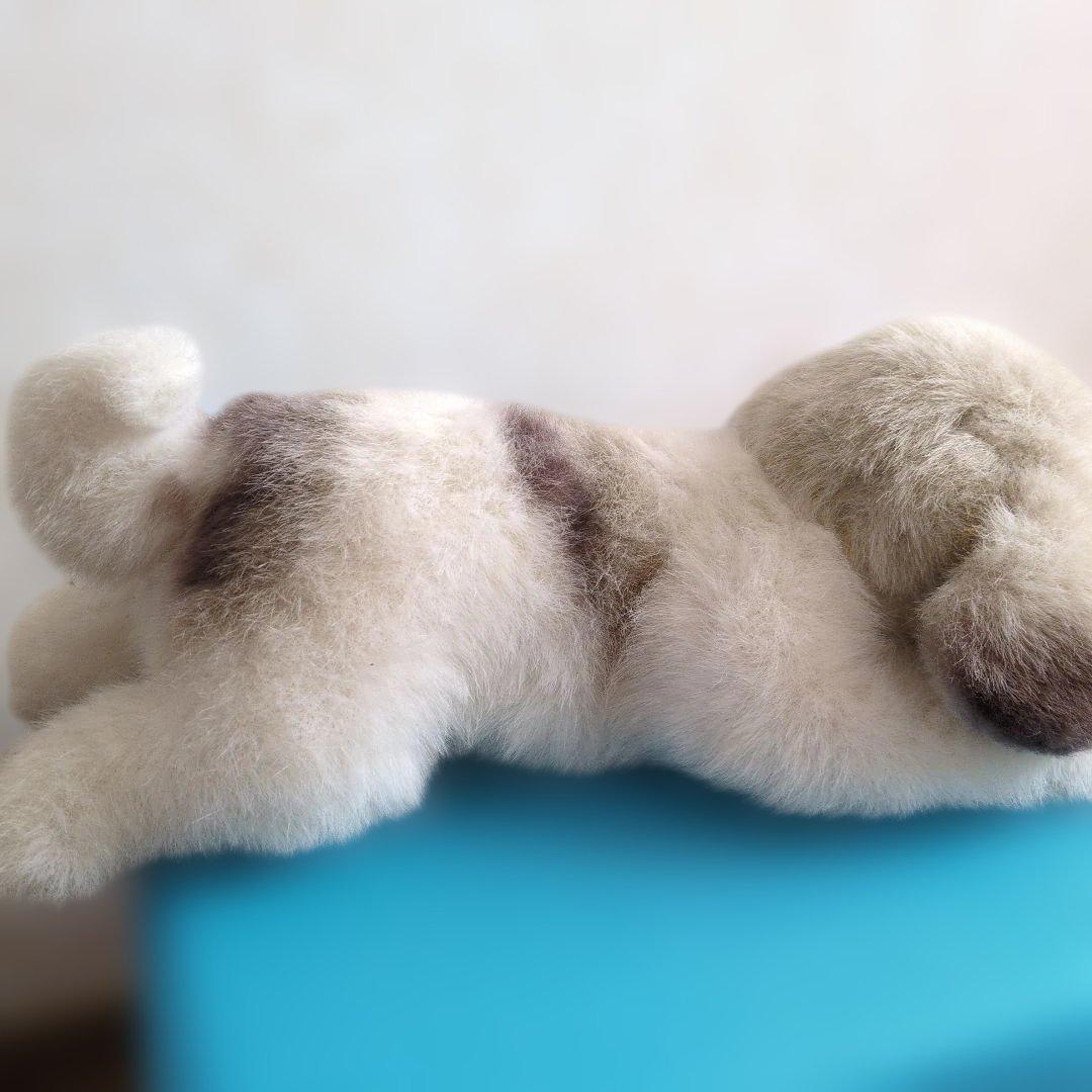 昭和レトロ　シーズー　ぬいぐるみ　ねそべり