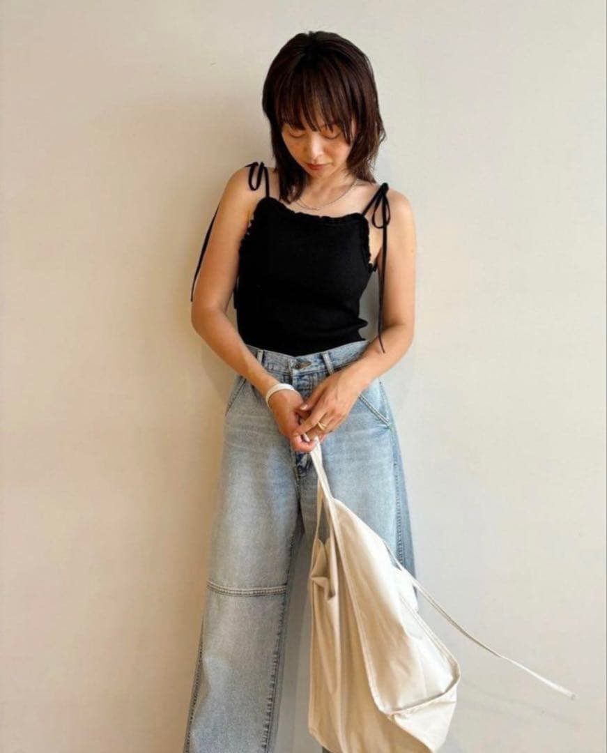 searoomlynn Frill Ribbon Back Uキャミ