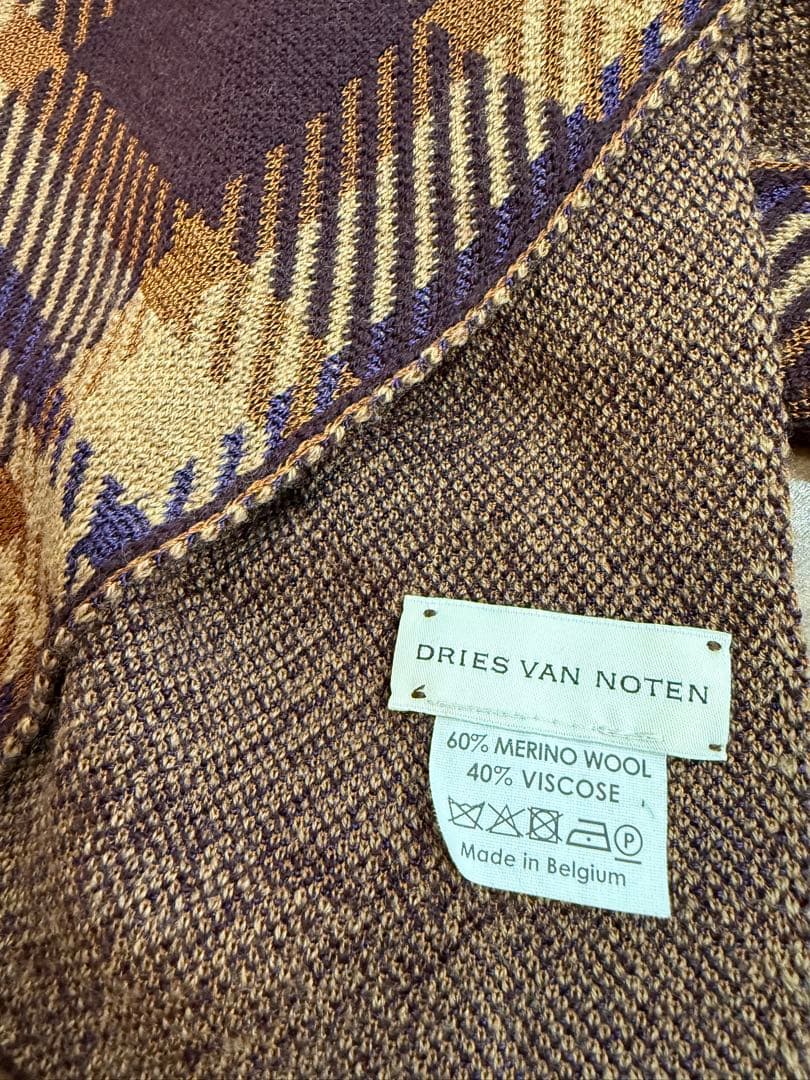 DRIES VAN NOTEN チェック柄ストール/マフラー