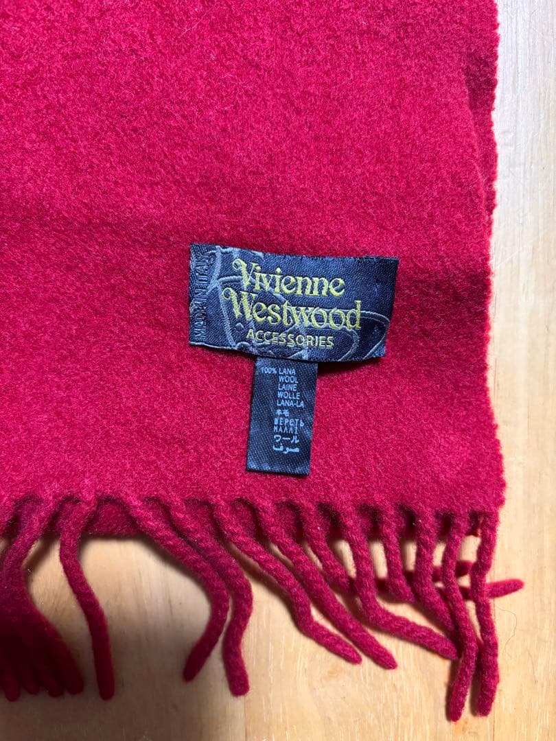 Vivienne Westwood 赤 マフラー 値下げ⭕️