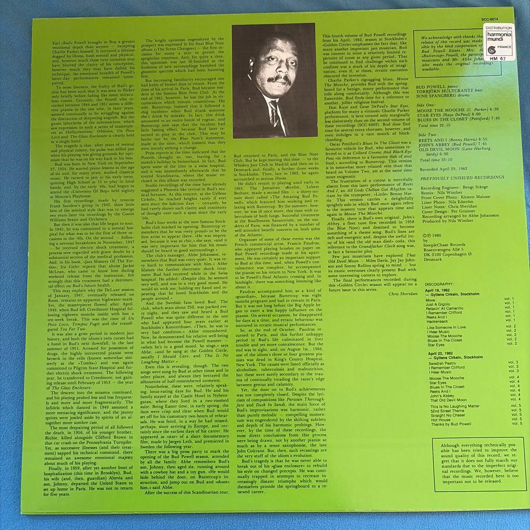 Bud Powellバド・パウエル/アット・ザ・ゴールデンサークル Vol1〜4