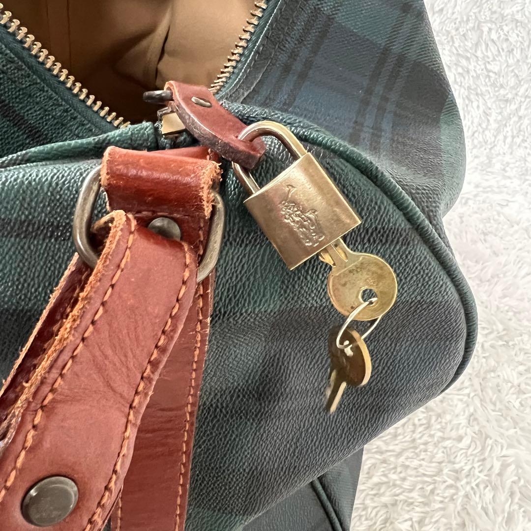 POLO RALPH LAUREN ボストンバッグ 大　ブラックウォッチ　南京錠