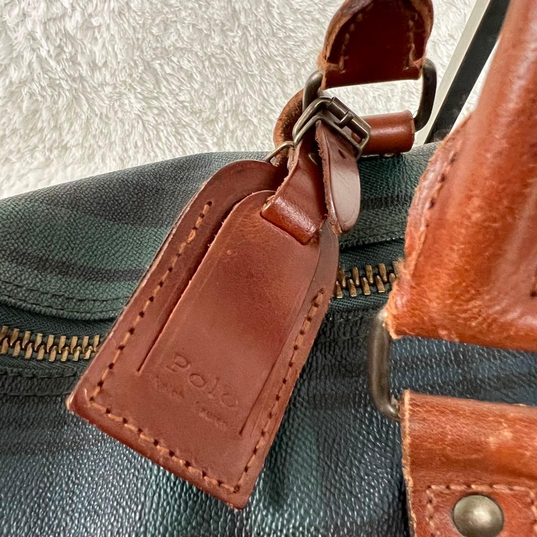 POLO RALPH LAUREN ボストンバッグ 大　ブラックウォッチ　南京錠