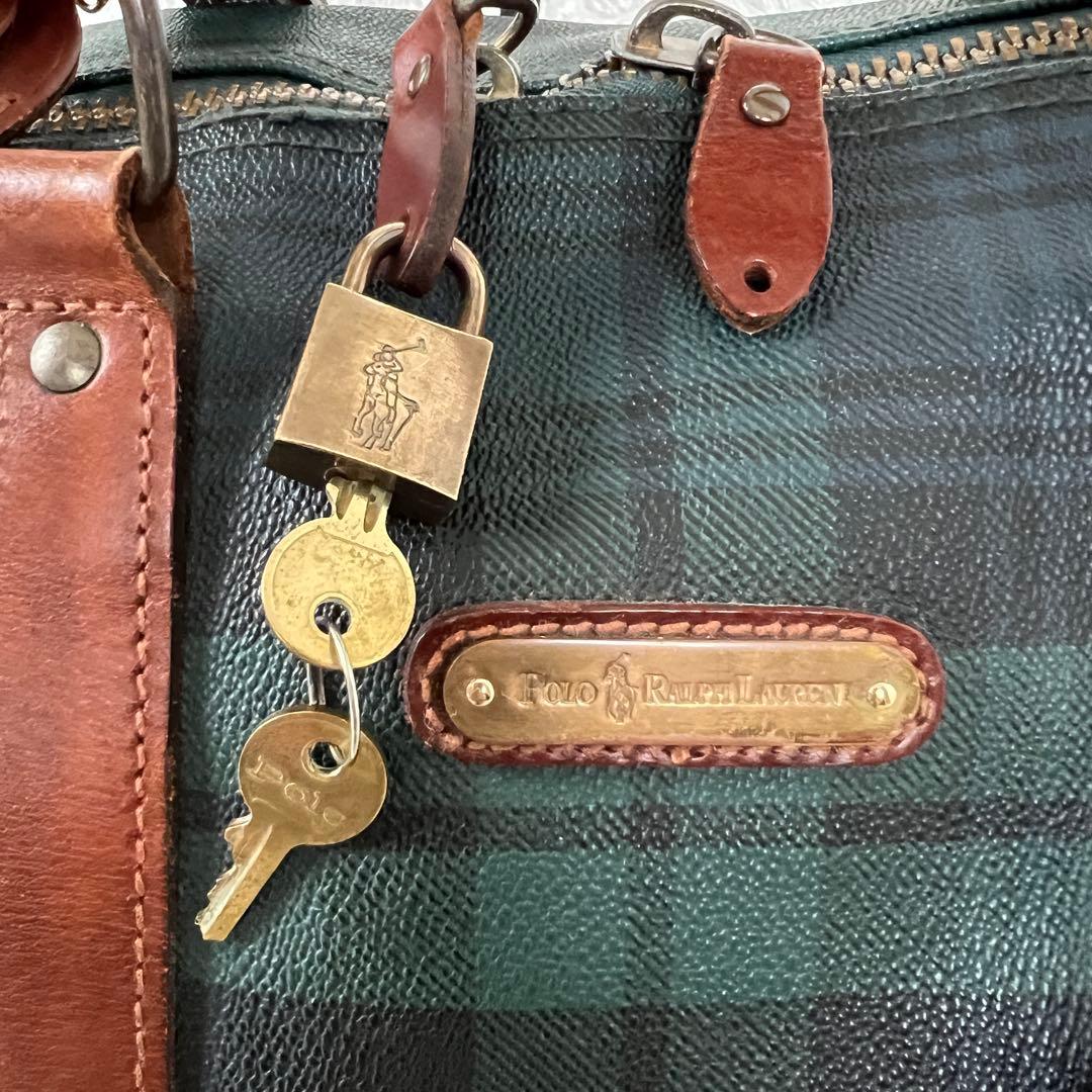POLO RALPH LAUREN ボストンバッグ 大　ブラックウォッチ　南京錠
