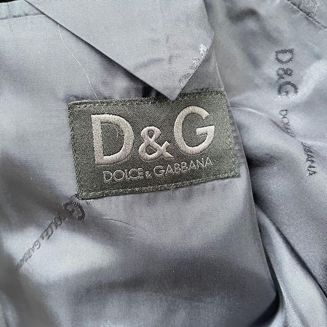 D&G DOLCE&GABBANA ネイビーダブルブレストテーラドジャケット