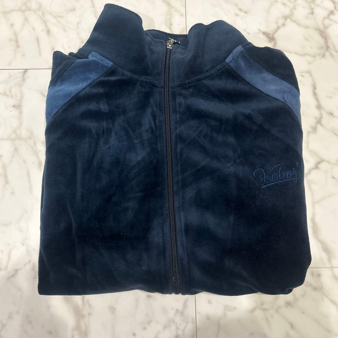 kebozケボズVELOUR TRACK JACKETトラックジャケットMブルー