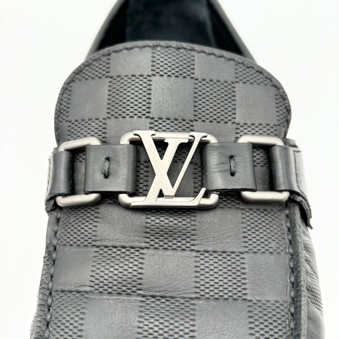 極美品 LOUIS VUITTON ダミエ モカシン ドライビングシューズ 黒